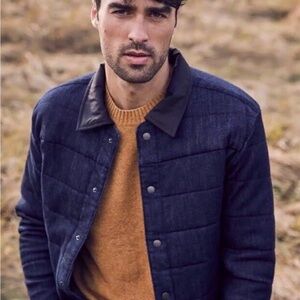 NWT DU/ER DUER Men’s Blue Organic Cotton Blend Quilted, size small